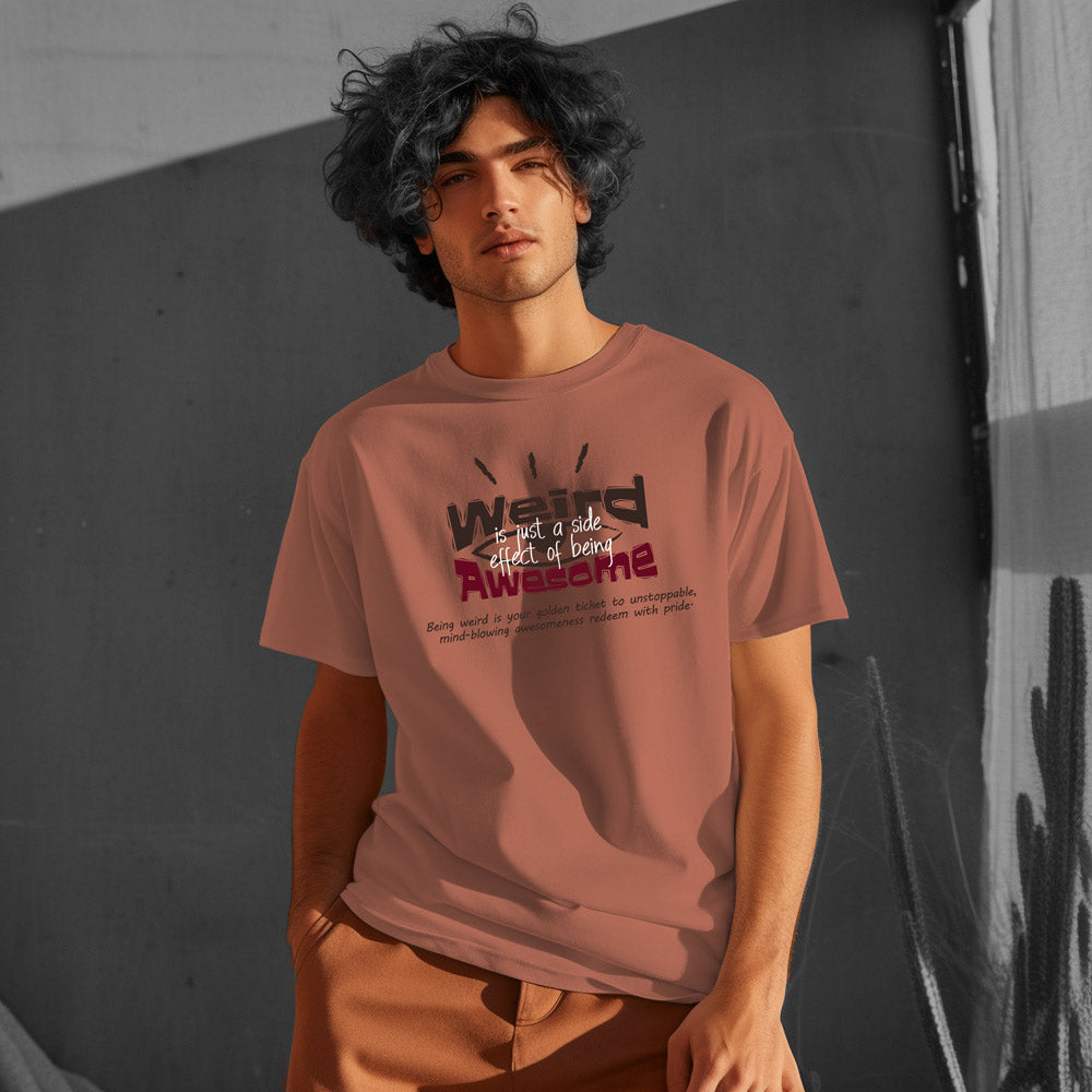 Unisex Weirdly Awesome Regular Fit T-Shirt Copper