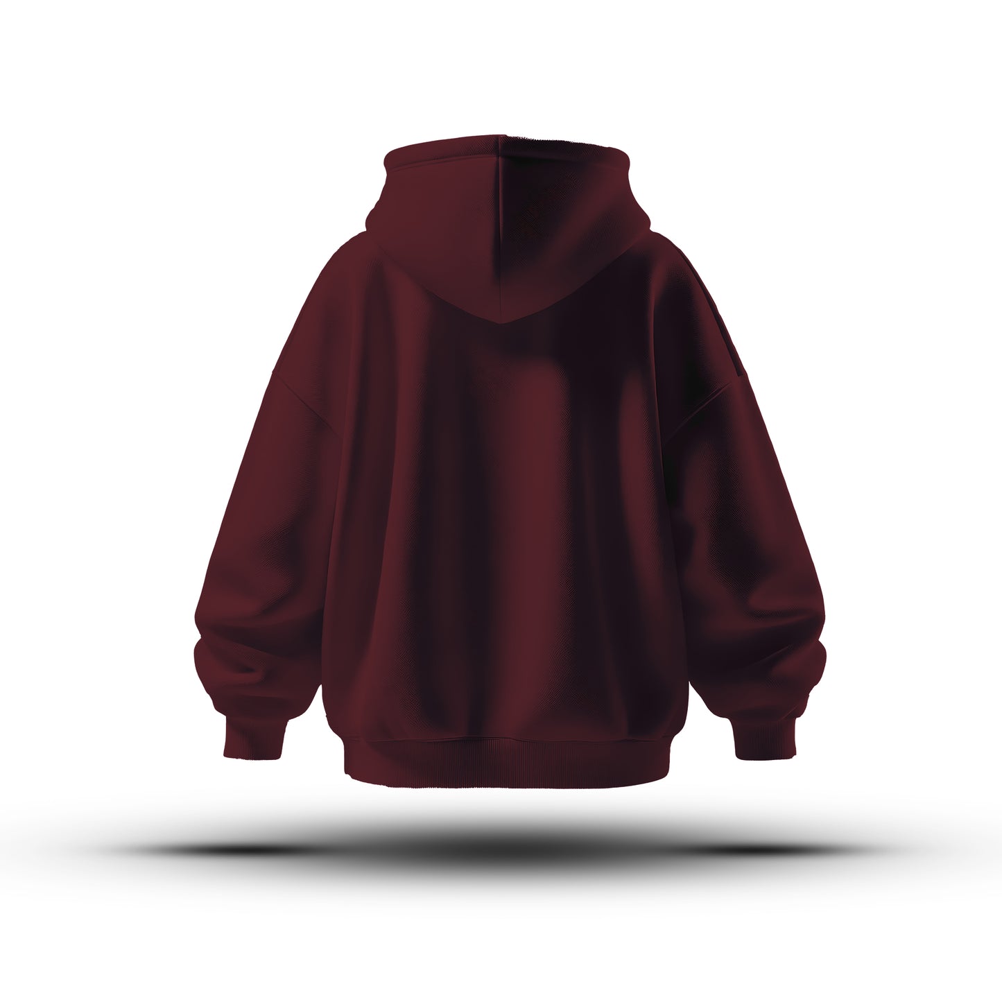 Weird Oversized Heavy Hoodie Maroon