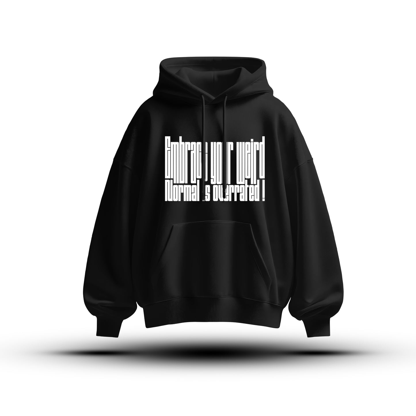 Weird Oversized Heavy Hoodie Black
