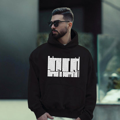 Weird Oversized Heavy Hoodie Black