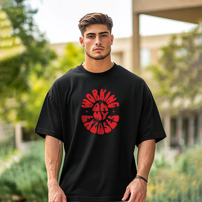 Working On My Excuses Oversized T-Shirt Black